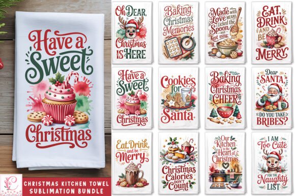 Download Christmas Kitchen Towel Sublimation Bund - Sublimation Collection