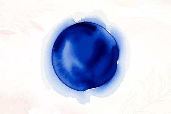 Download Indigo Blue Watercolor Round Blotch - Blue Collection