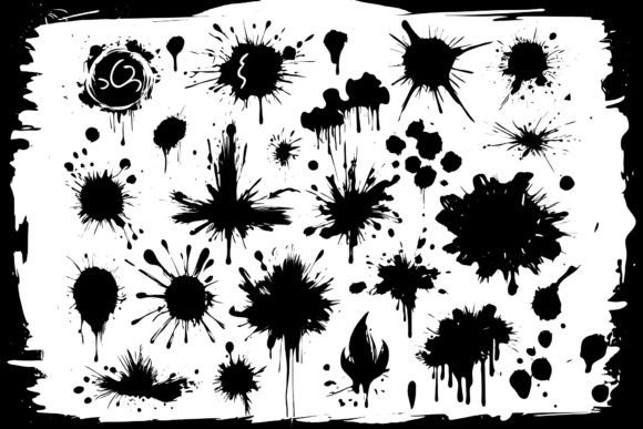 Download Scrawls and Blots Vector Illustrations - Illustration Collection