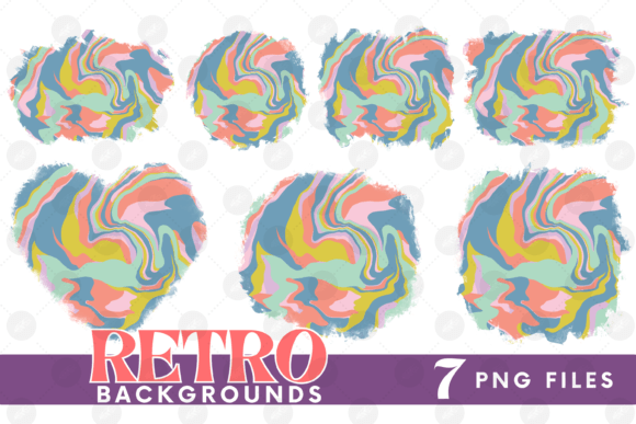 Download Retro Background Bundle Png Fluid Paper - Retro Collection