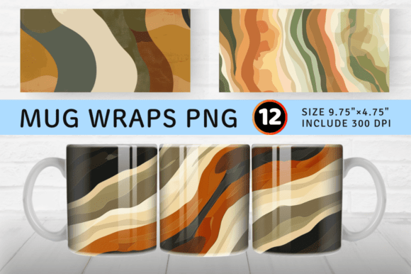 Download Earthy Colors Mug Wrap Sublimation Desig - Sublimation Collection