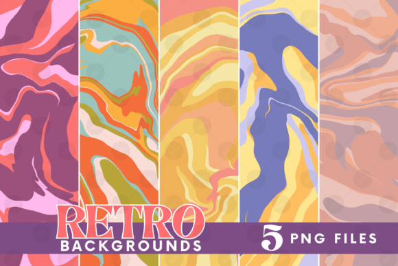 Download Retro Background Bundle Png Fluid Paper - Retro Collection