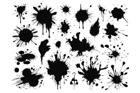 Download Scrawls and Blots Vector Illustrations - Illustration Collection
