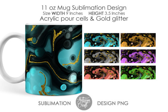 Download Sublimation Mug Designs, Acrylic Pour - Sublimation Collection