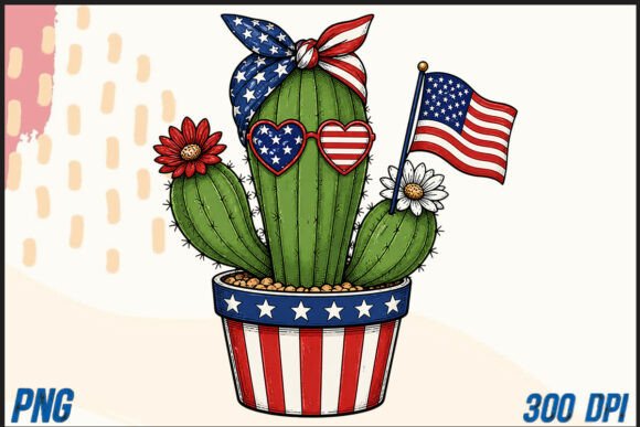Download Patriotic Cactus PNG Sublimation - Sublimation Collection