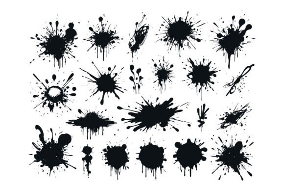 Download Scrawls and Blots Vector Illustrations - Illustration Collection