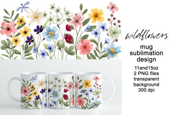 Download Mug Wrap, Sublimation Design Flowers - Sublimation Collection