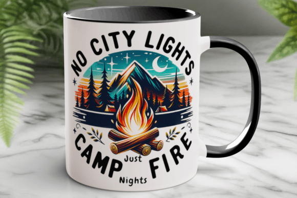 Download Sublimation Camping Coffee Mug Wrap Png - Sublimation Collection