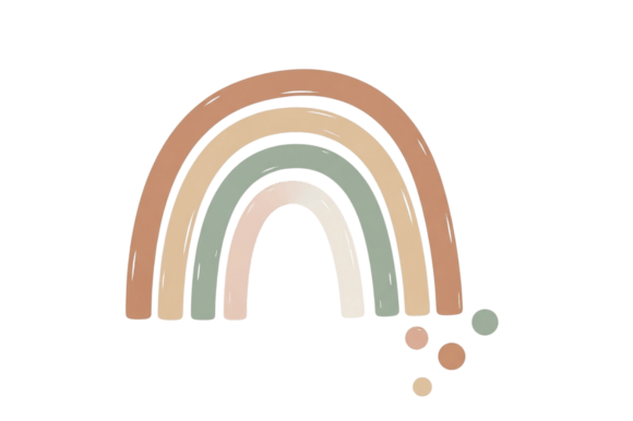 Download Boho Rainbow Earth Tones Illustration - Illustration Collection