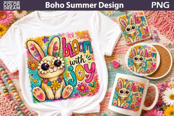 Download Bunny Boho Summer Illustration - Illustration Collection