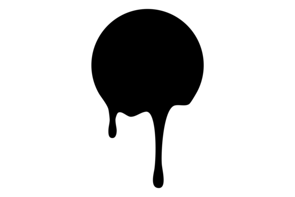 Download Melted Black Sticker. Paint Blob Fluid S - Blob Collection