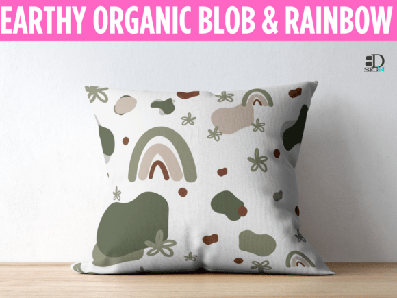 Download Earthy Organic Blob &amp; Rainbow Pattern - Blob Collection