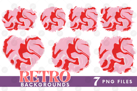 Download Retro Background Png Fluid Marble Paper - Retro Collection