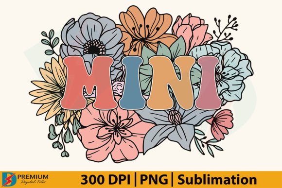 Download Retro Floral Mini PNG,Mama Flower Design - Retro Collection